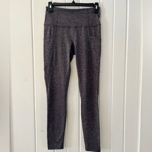 Quince Gray-heathered High-Waisted Leggings, Sz S
